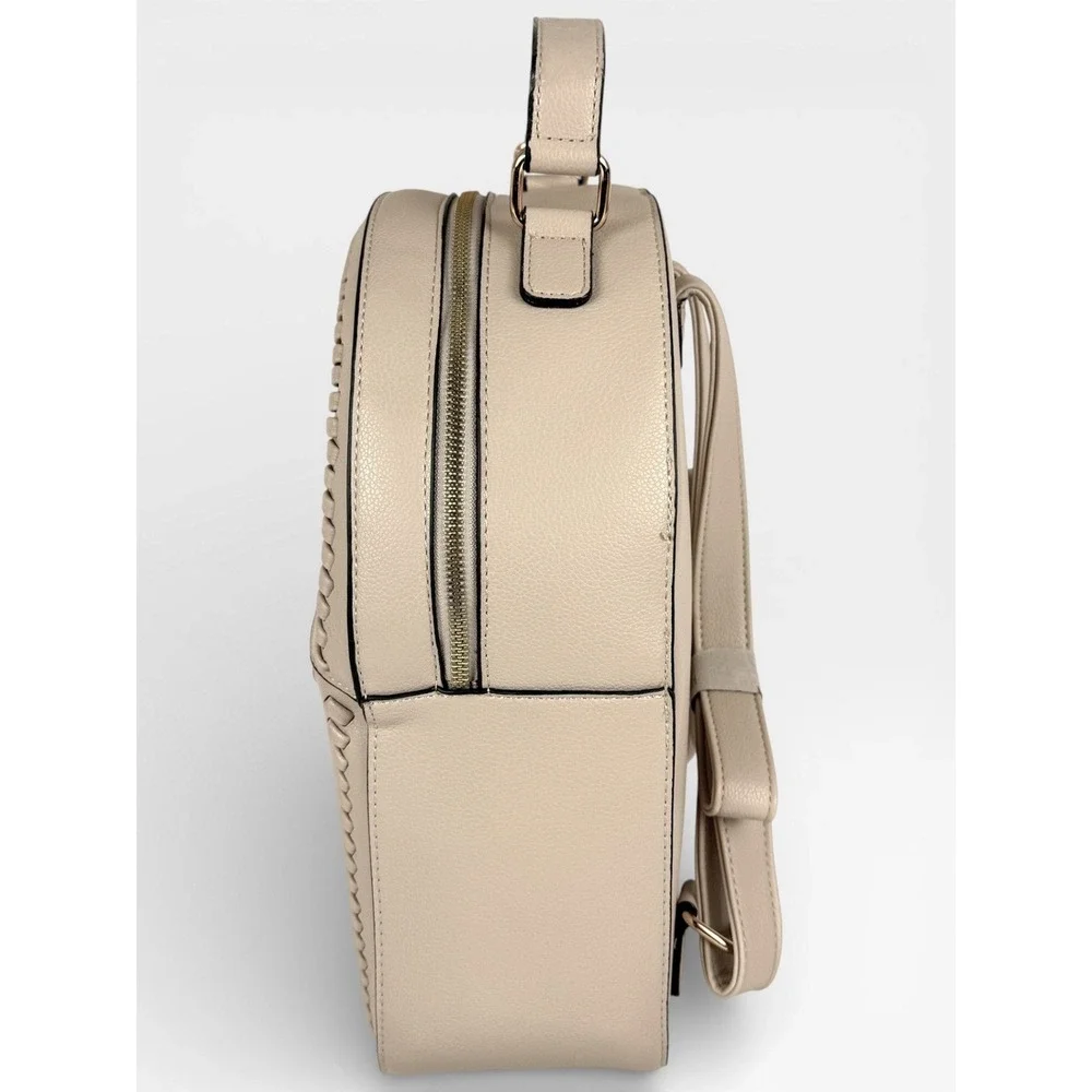 BADGLEY MISCHKA New York The Ann Backpack Purse Vegan Leather Beige NWT